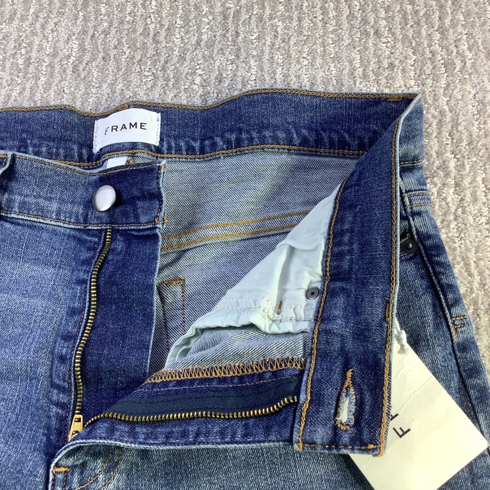 FRAME Le‎ Slim Palazzo Jeans Womens Size 30 Bixby Blue Wide Leg Denim Pants NWT - Picture 3 of 11